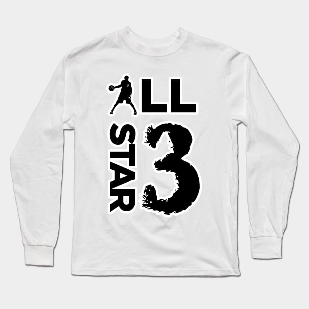 All Star Gear | Black and White Long Sleeve T-Shirt by DreamsofDubai